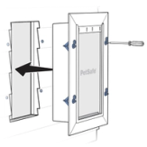 Insert Exterior Frame Into Wall With Toggle Bolts