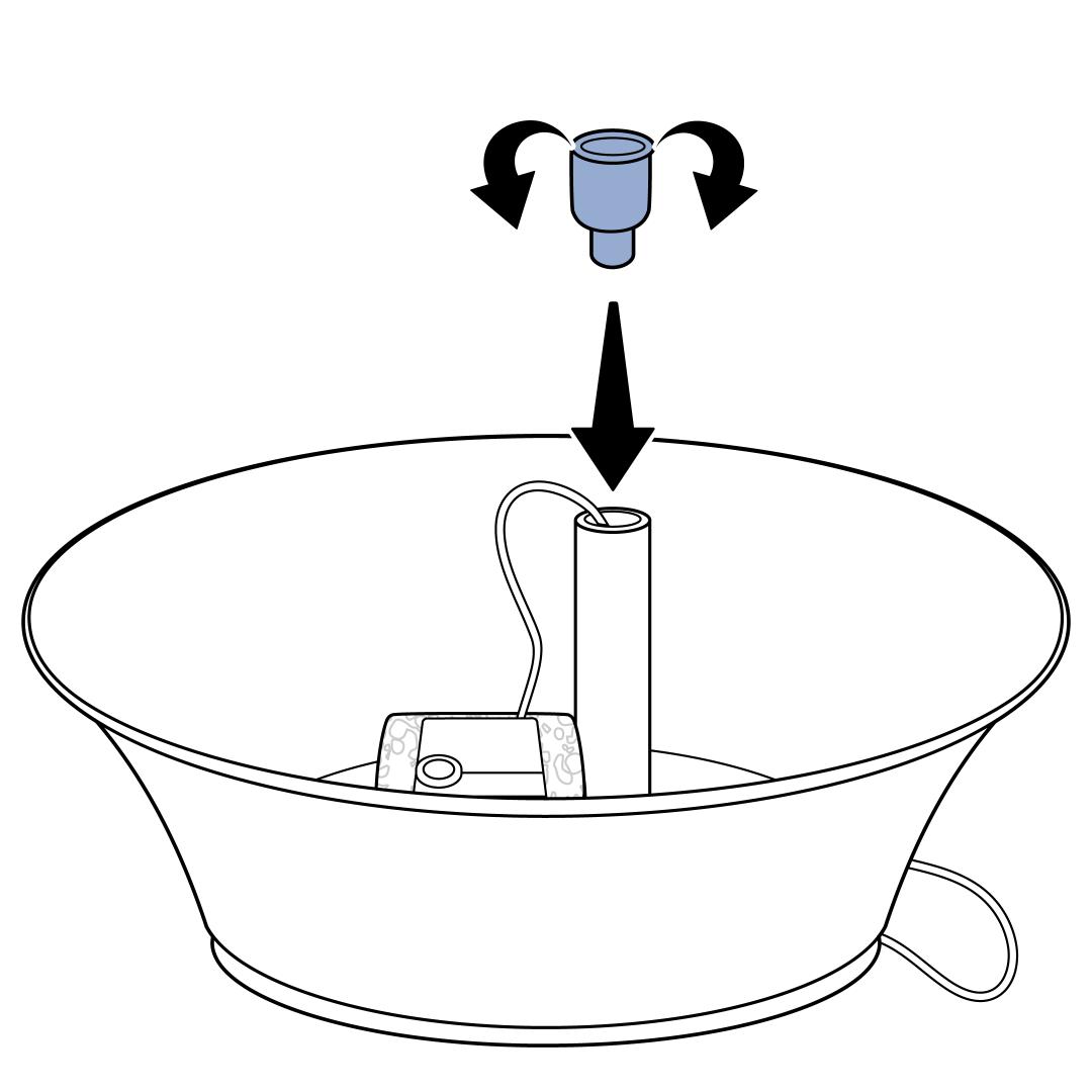 Place Rubber Cap into Stem