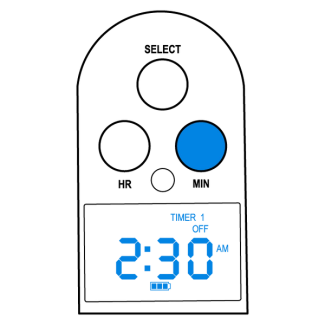 Set timer, step 3