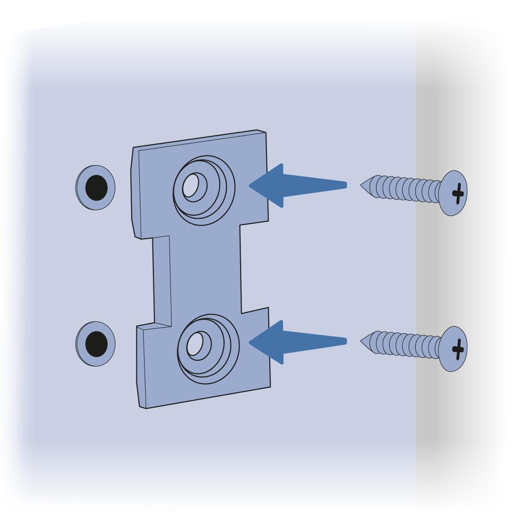 Mark pilot holes with a pencil