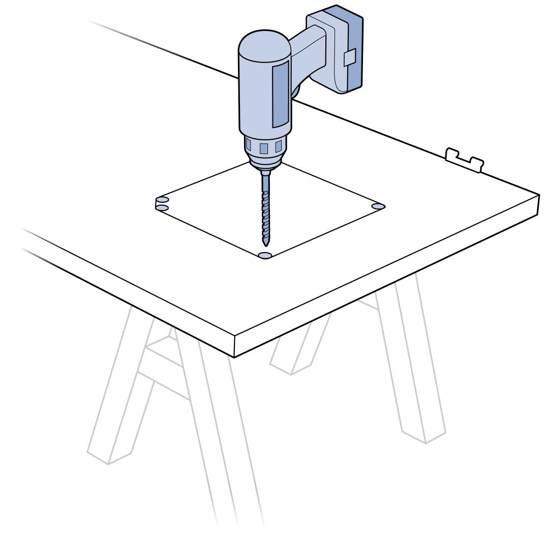 Drill Through Marked Holes