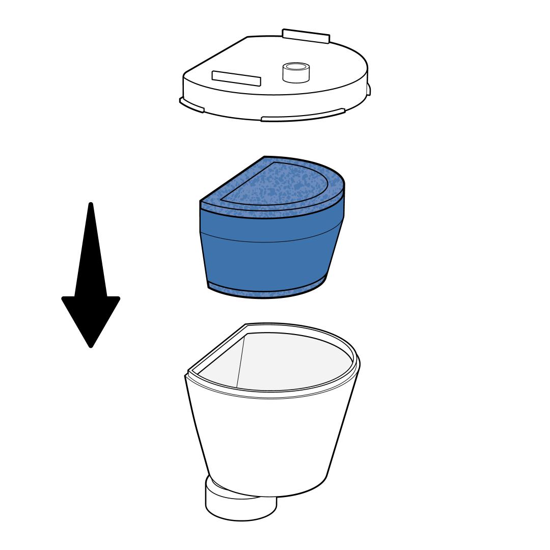 Place Carbon Filter into Filter Housing