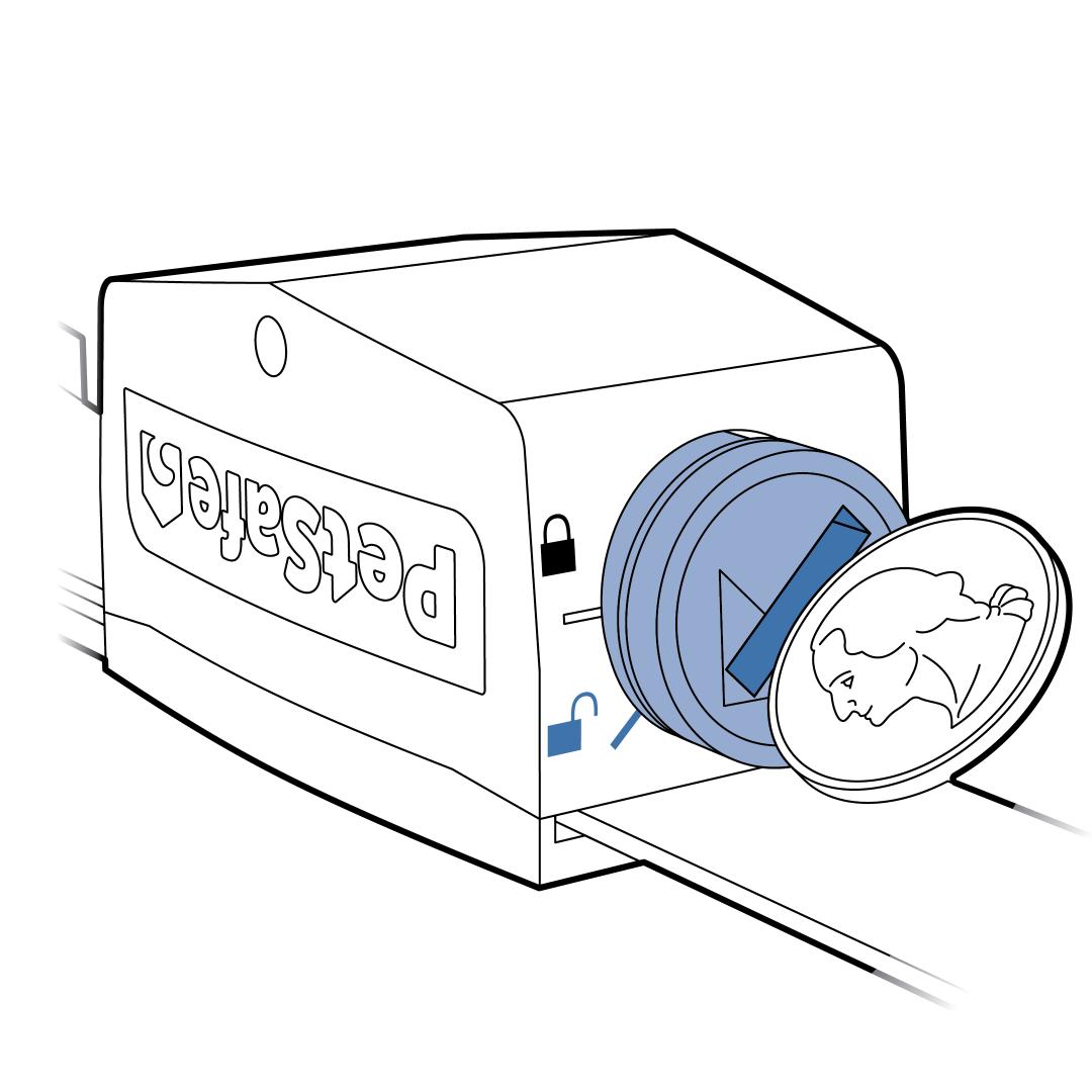 Use a Coin to Remove the Battery from the Collar