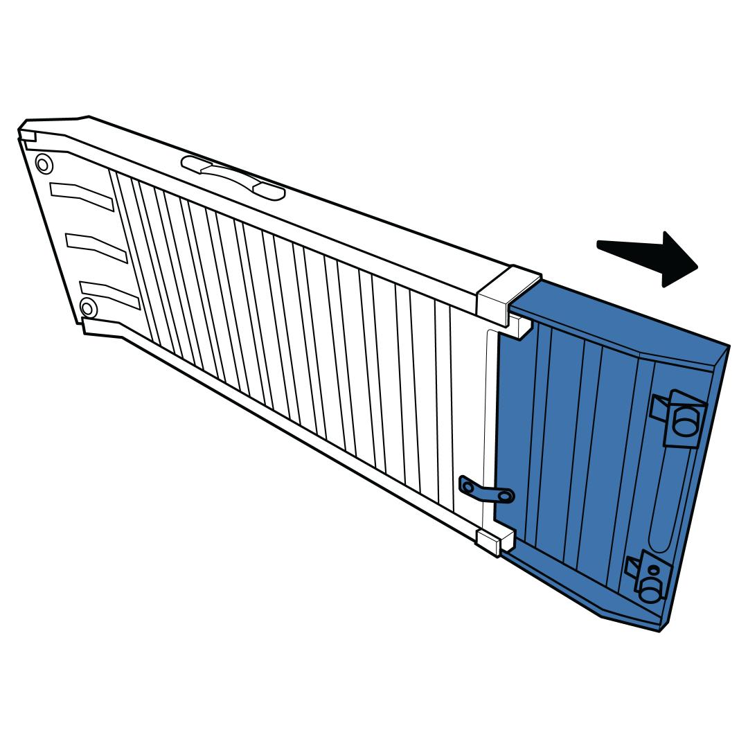 Unfasten Safety Strap And Extend Ramp