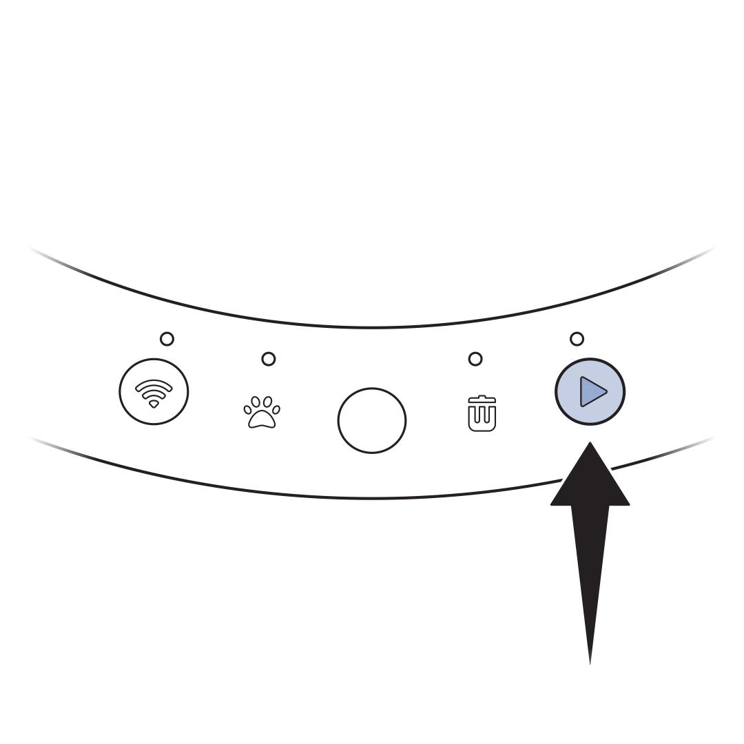 Press And Hold Cleaning Button On Console