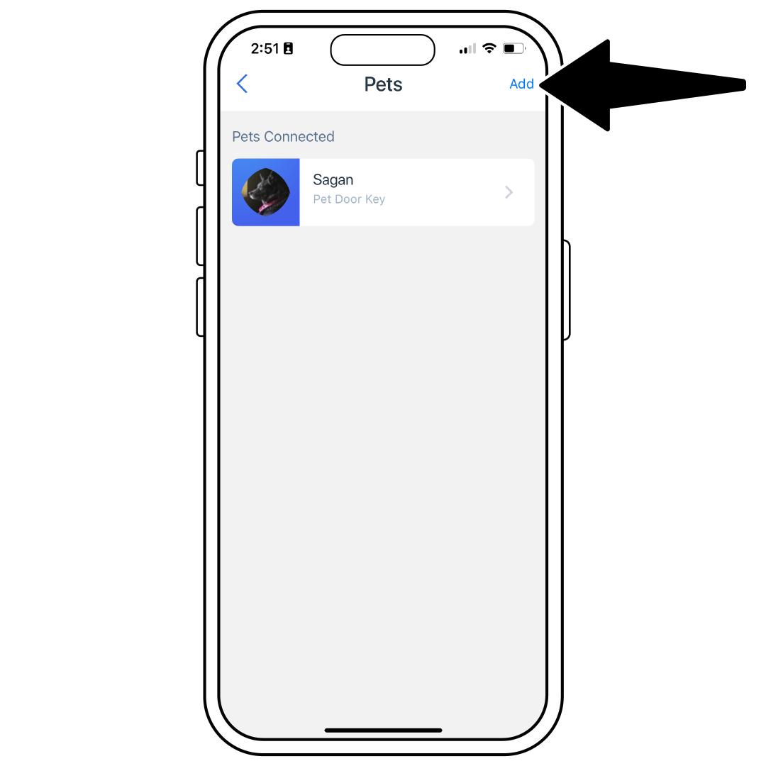 Select Add to Add Pet