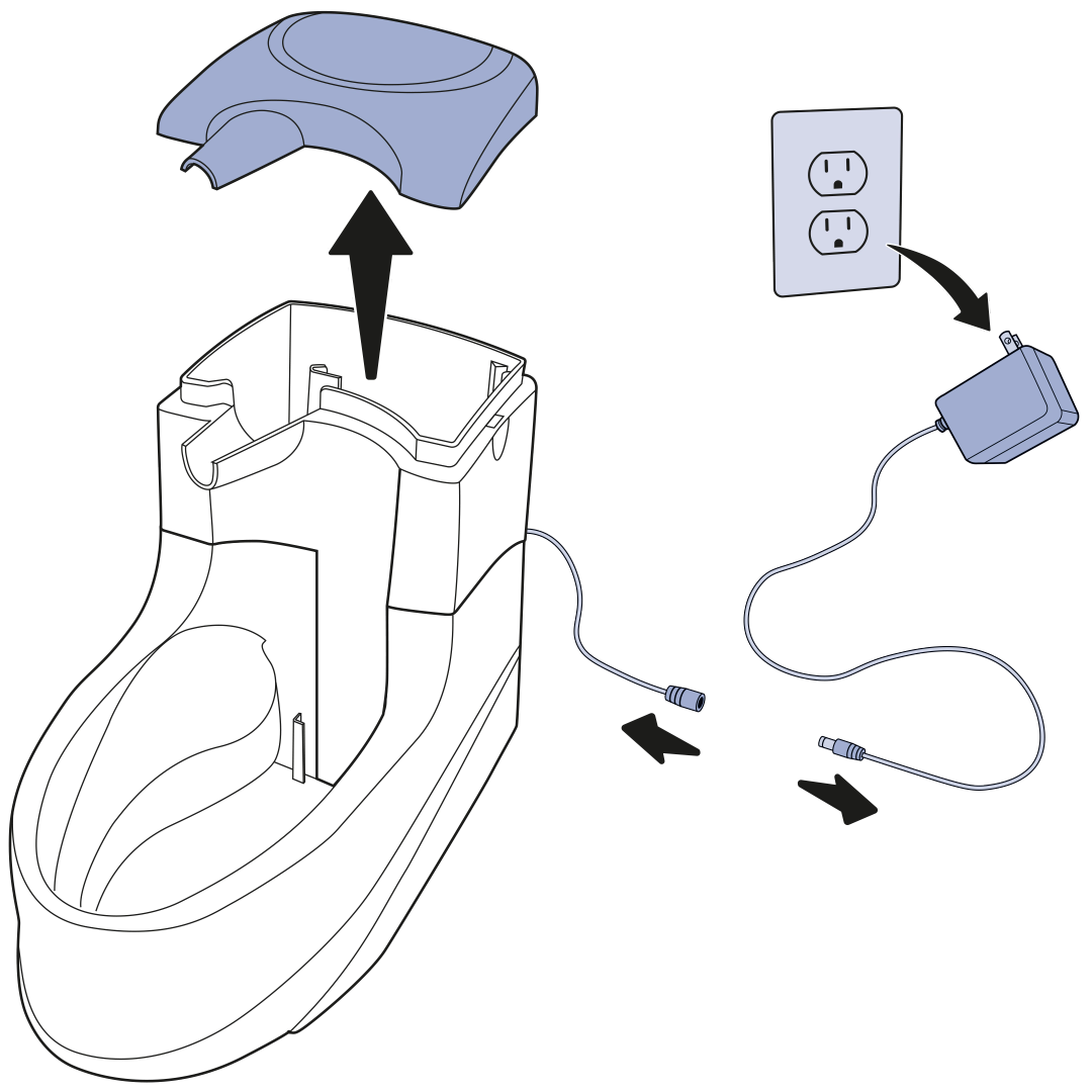 Unplug fountain and remove lid