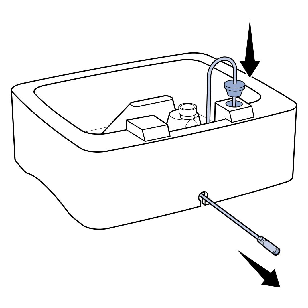 Feed Pump Cord Through And Seal With Rubber Seal