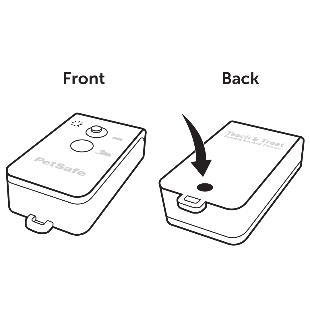 teach-&-treat-how-to-insert-or-change-remote-batteries-step1-locate-hole-with-screw-illustration