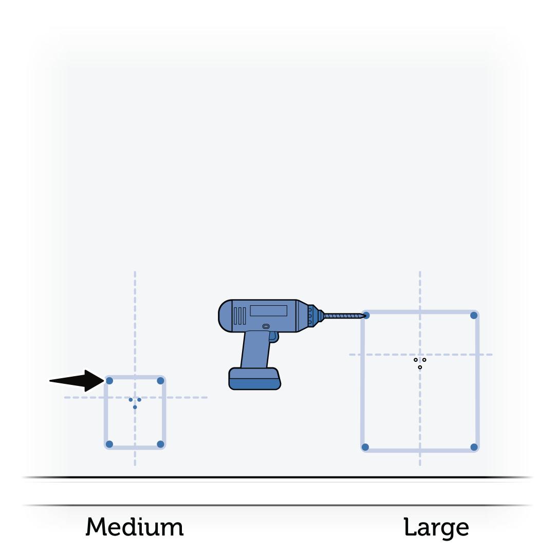 Drill Corners Of Template