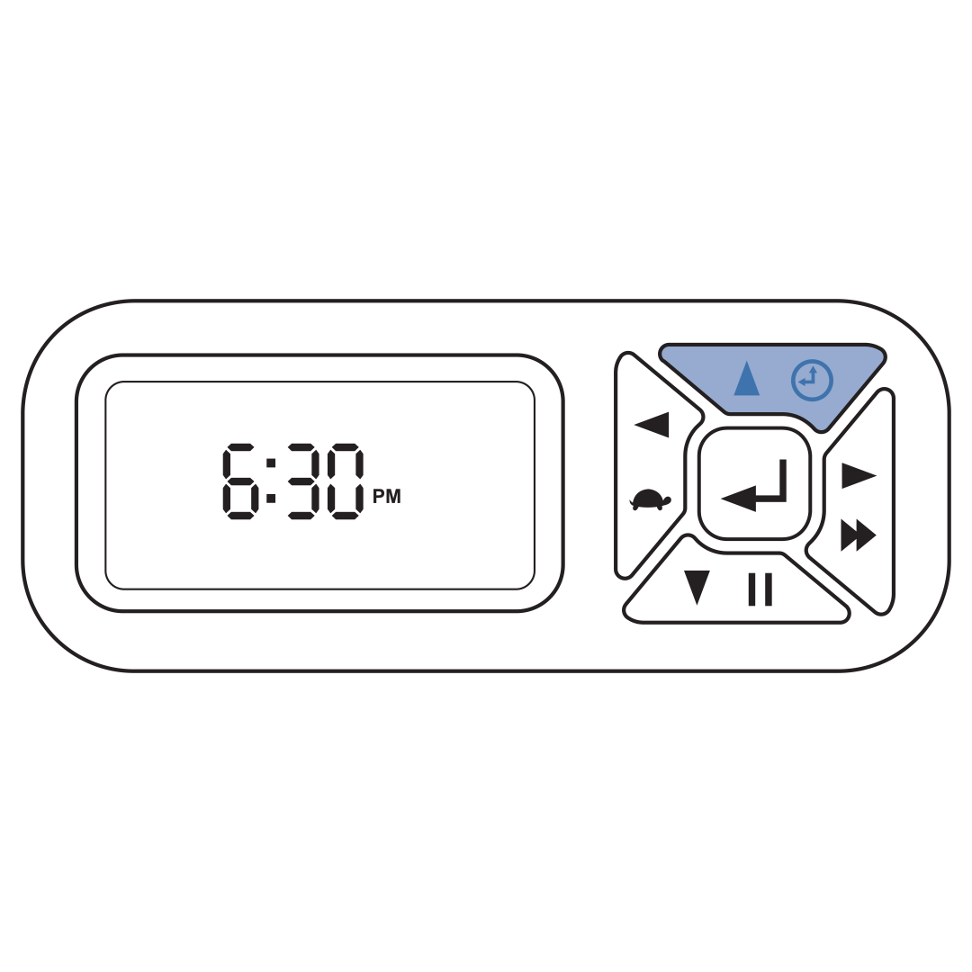 Display Time By Pressing The Up Button