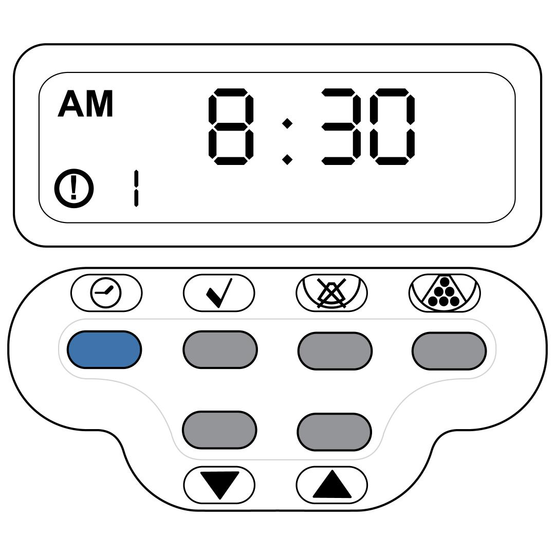 Press the clock button