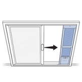 Slide Assembled Pet Door Into Door Jamb
