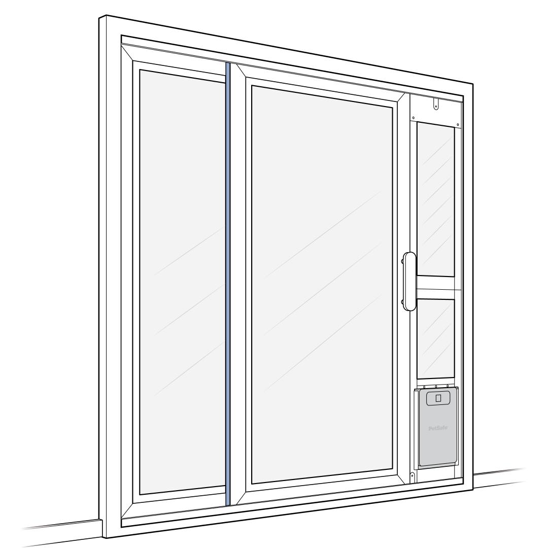 Place Glass Sweep Along Edge Of Door