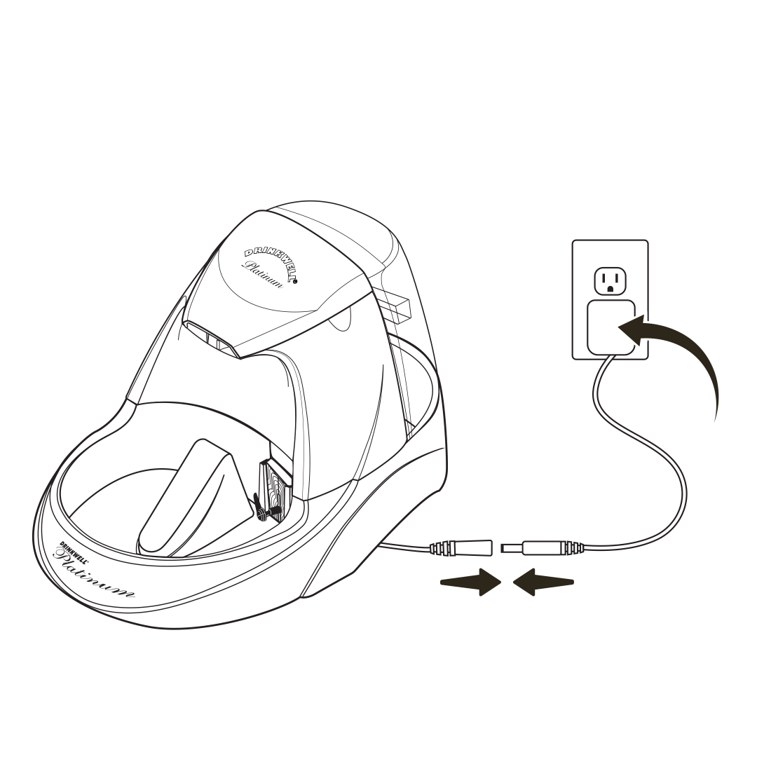 Plug in fountain adaptor
