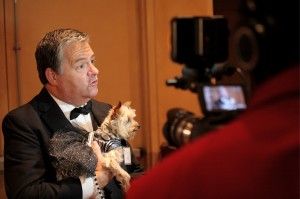 Jim Tedford speaks to the media to promote one of PetSafe's many philanthropic events
