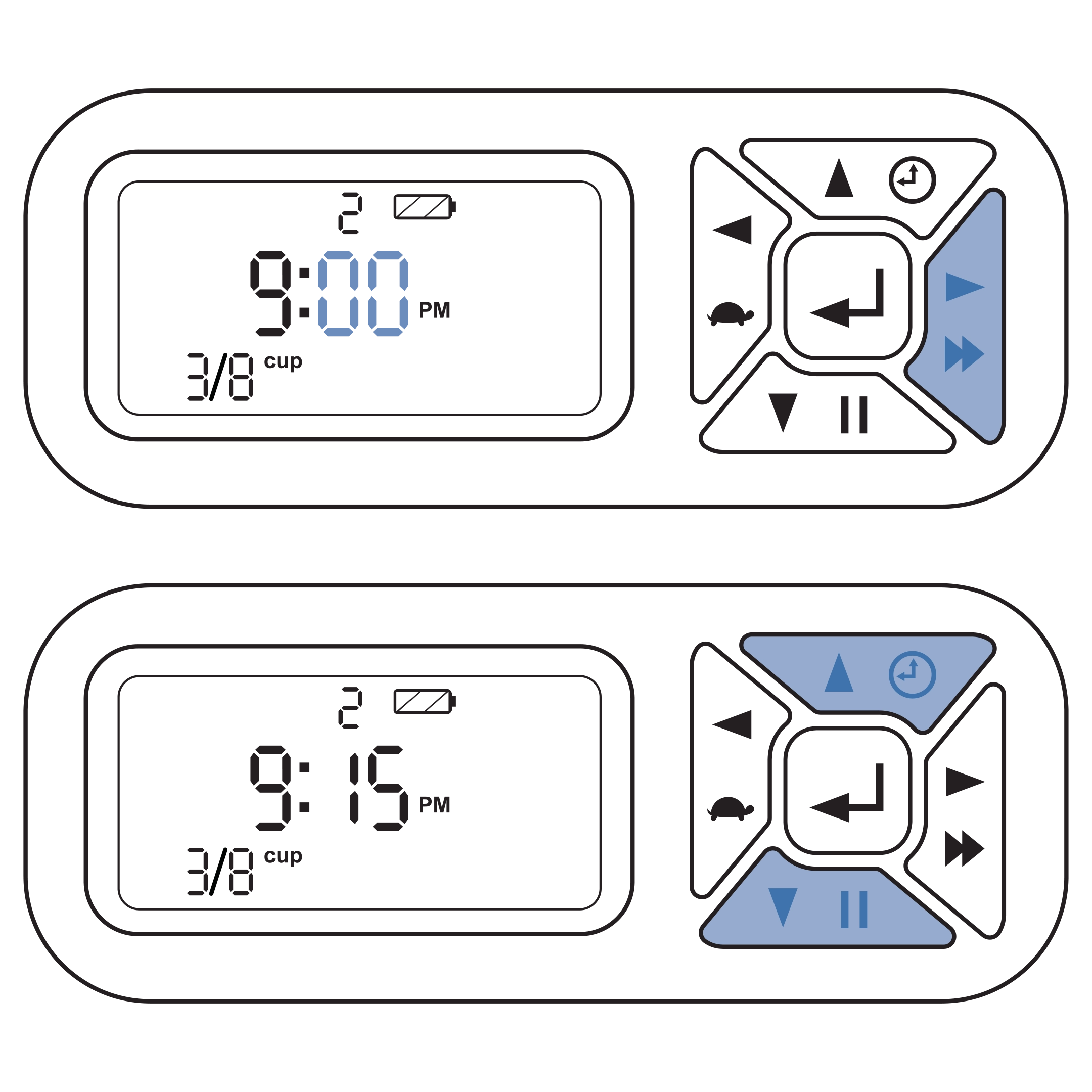 Select Hour Using The Right Button And Use Up-Down Button To Edit