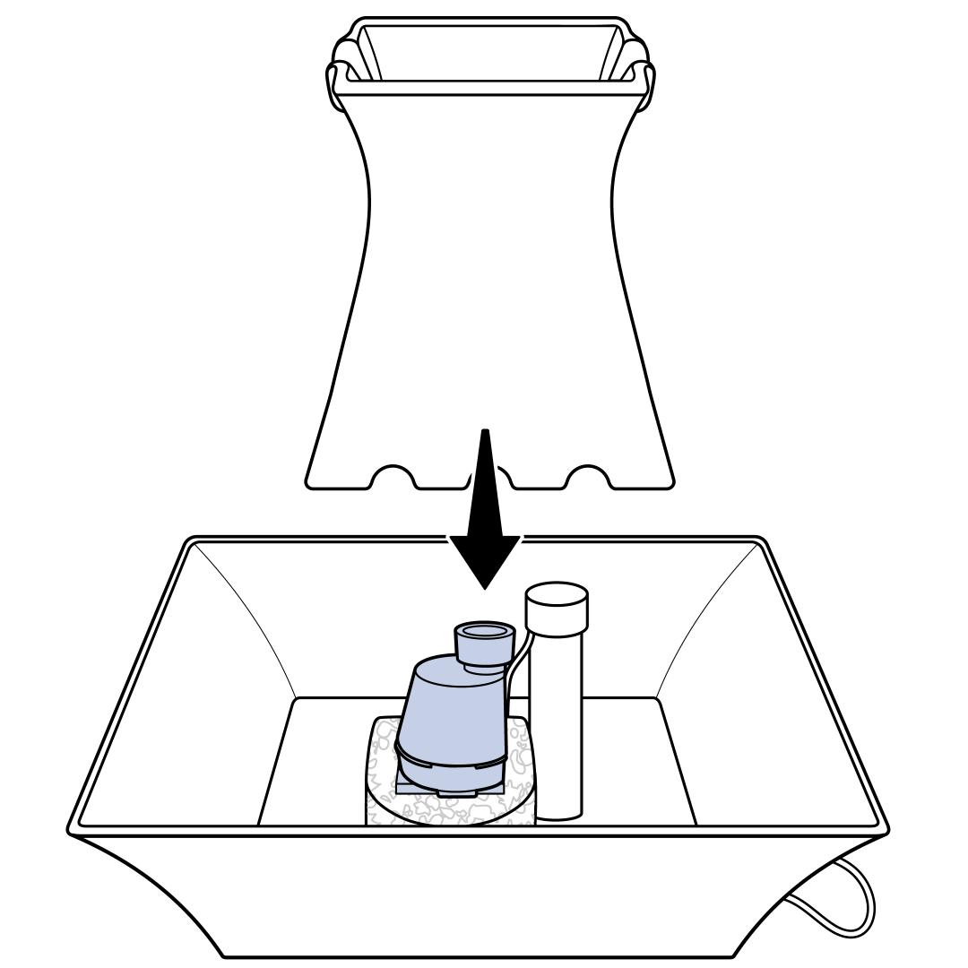 Place Tower Over Filter Housing
