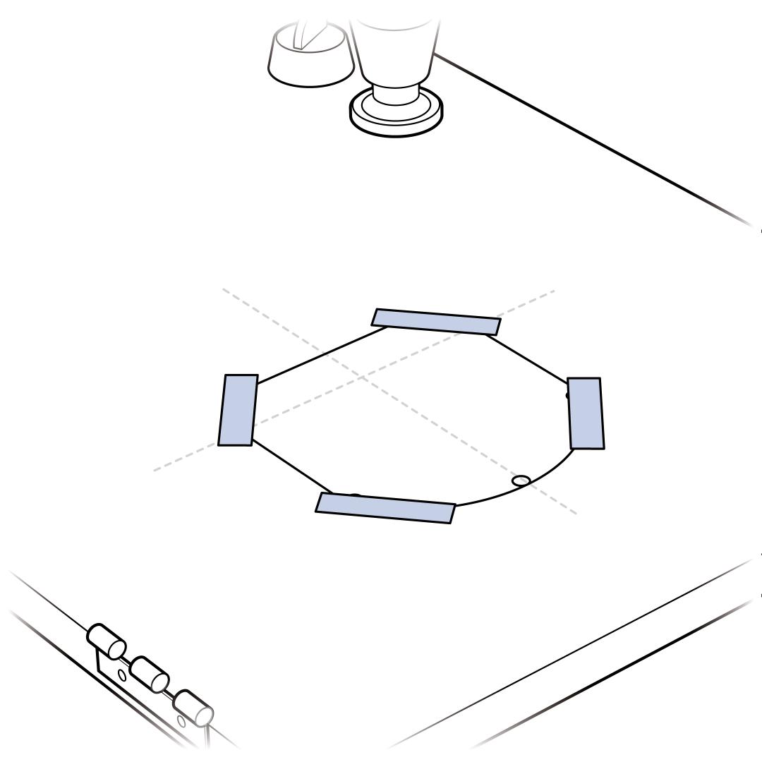 Place Template On Non-Glass Door