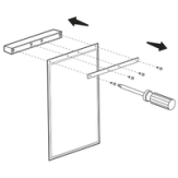 Remove screws to release insulated flap