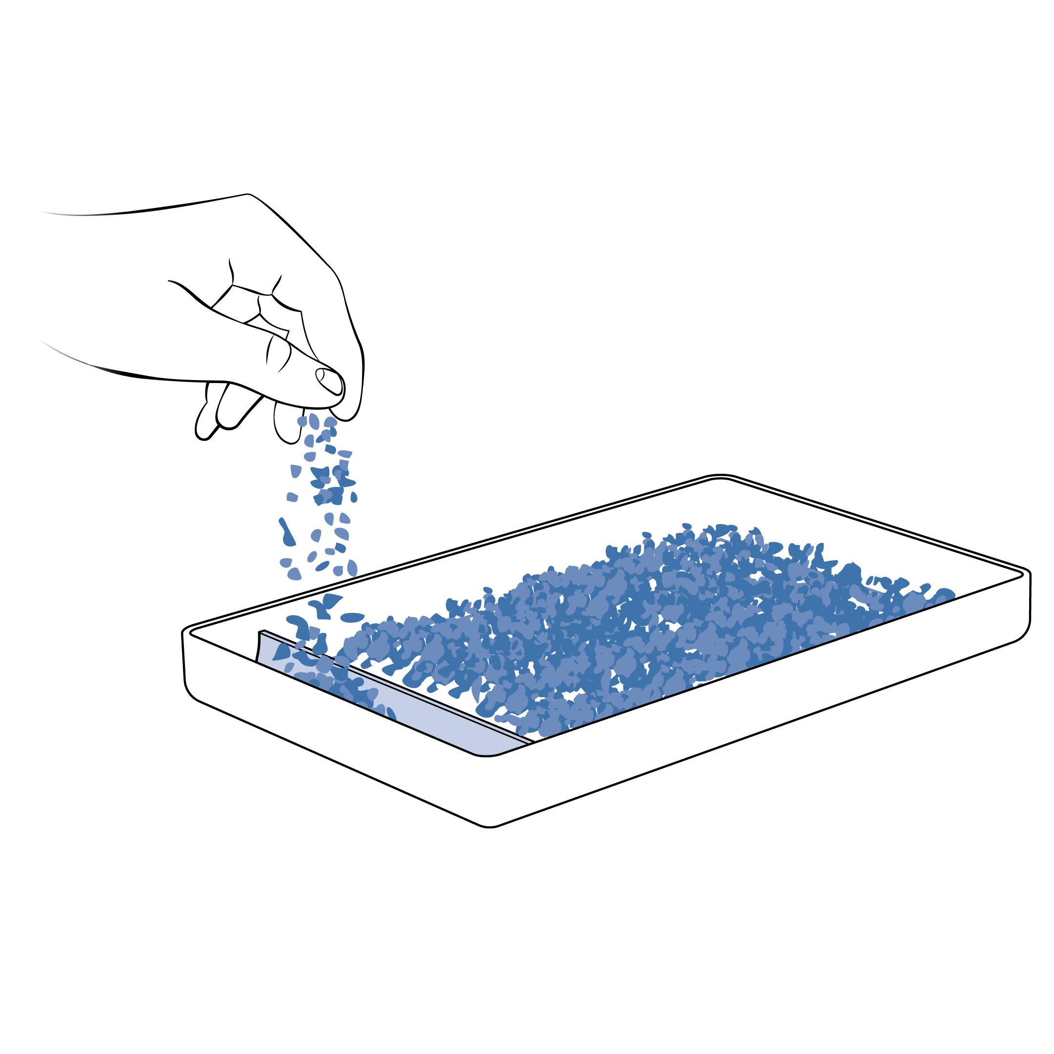 Add Crystal Litter To Waste Area