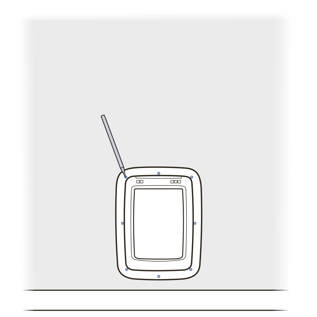 Insert interior pet door assembly in wall