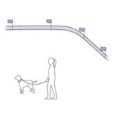 Walk pet back to middle of yard