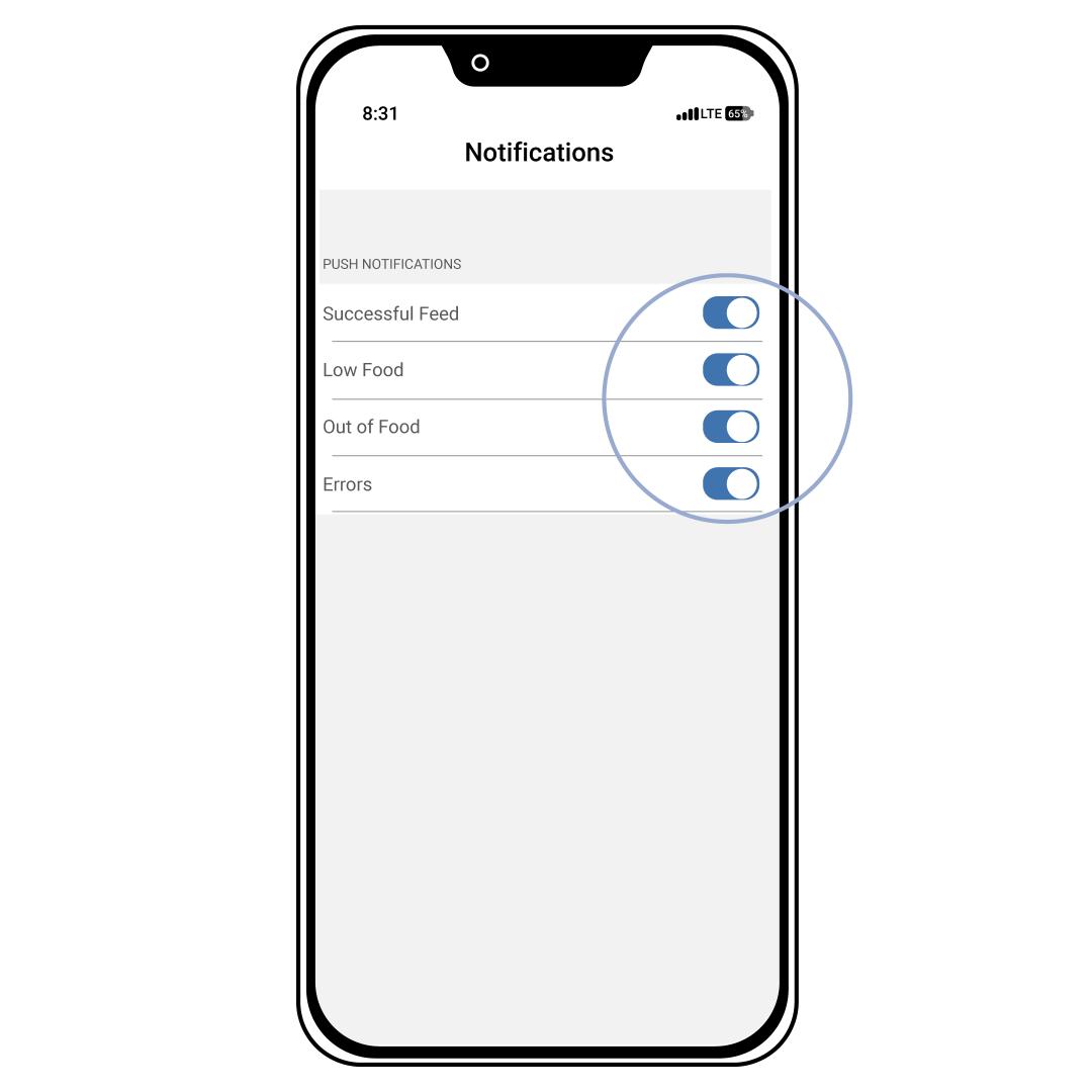 Mobile App Sliders Turned On Blue