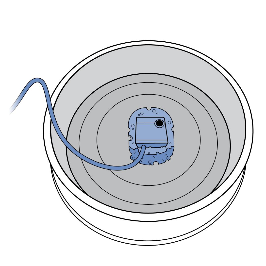 Pump and Filter in Center of Bowl