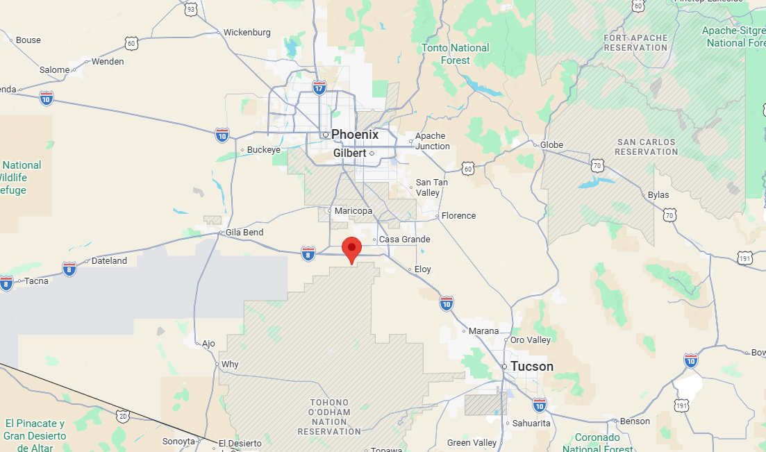 Map Pin Drop of the Invisible Fence of Phoenix Location