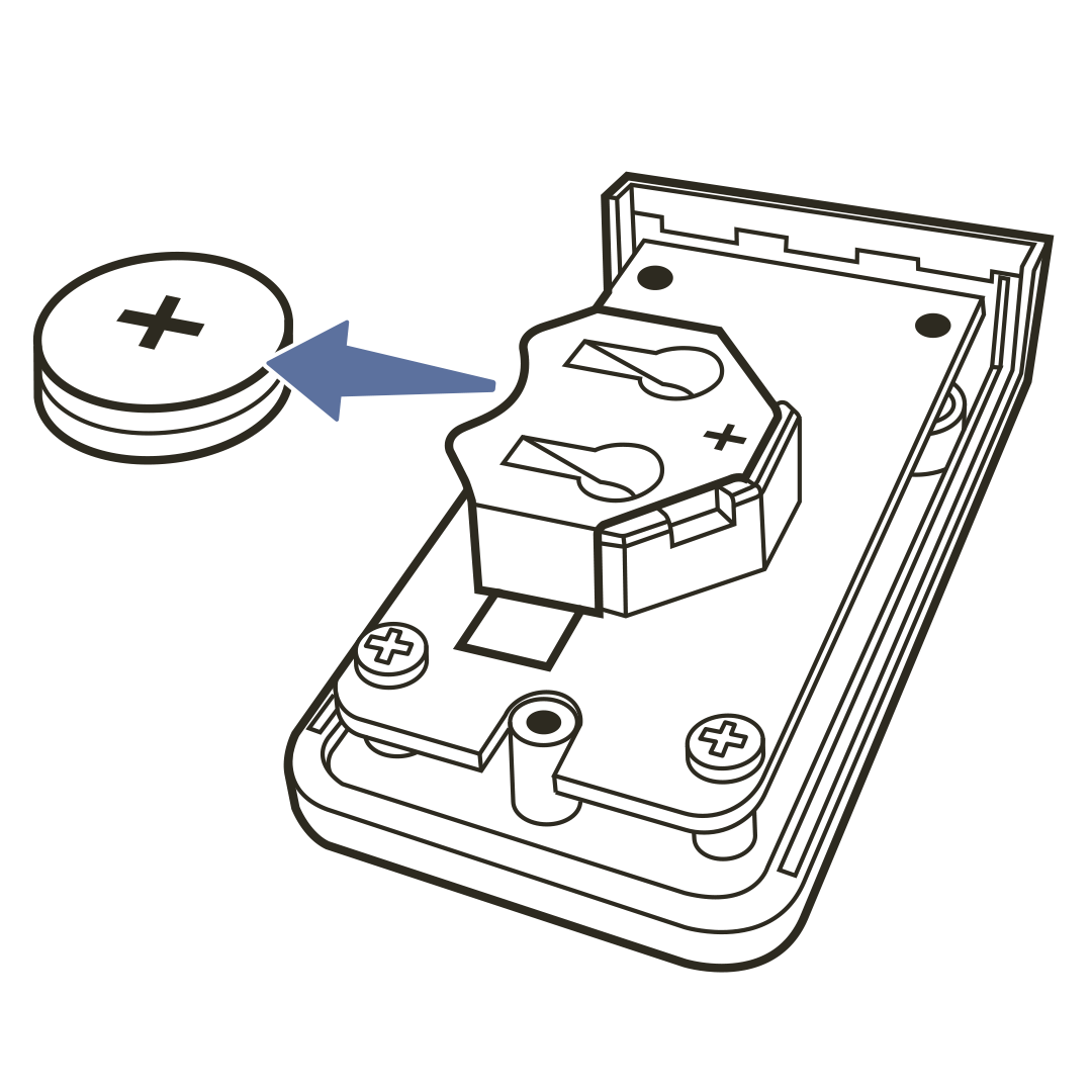 teach-&-treat-how-to-insert-or-change-remote-batteries-step4-push-out-old-batteries-illustration