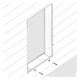 Fasten wood support from exterior wall