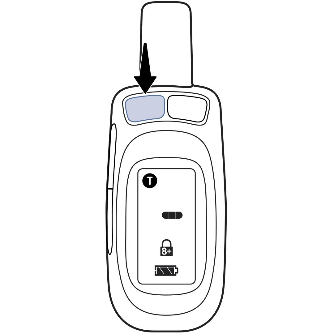 Hold upper left button