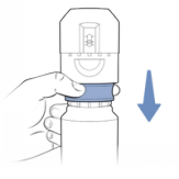Pull down locking ring