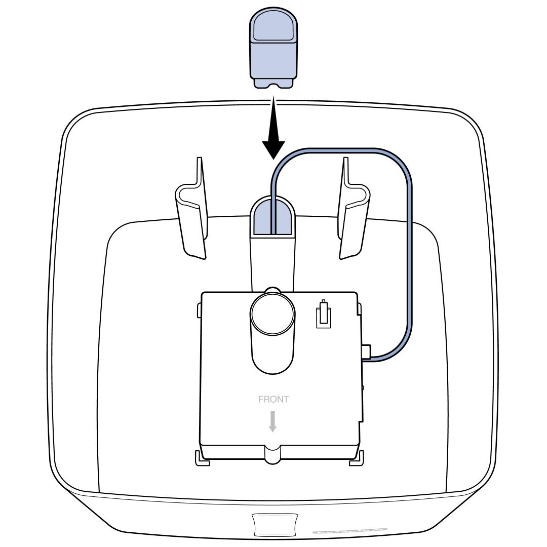 Feed Cord Through Tube And Use Silicone Cap
