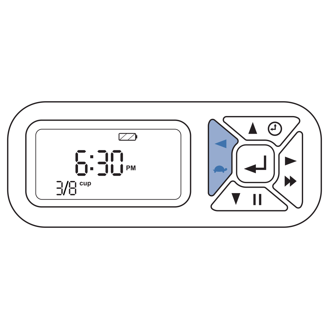 Press Left Button To Remove Slow Feed
