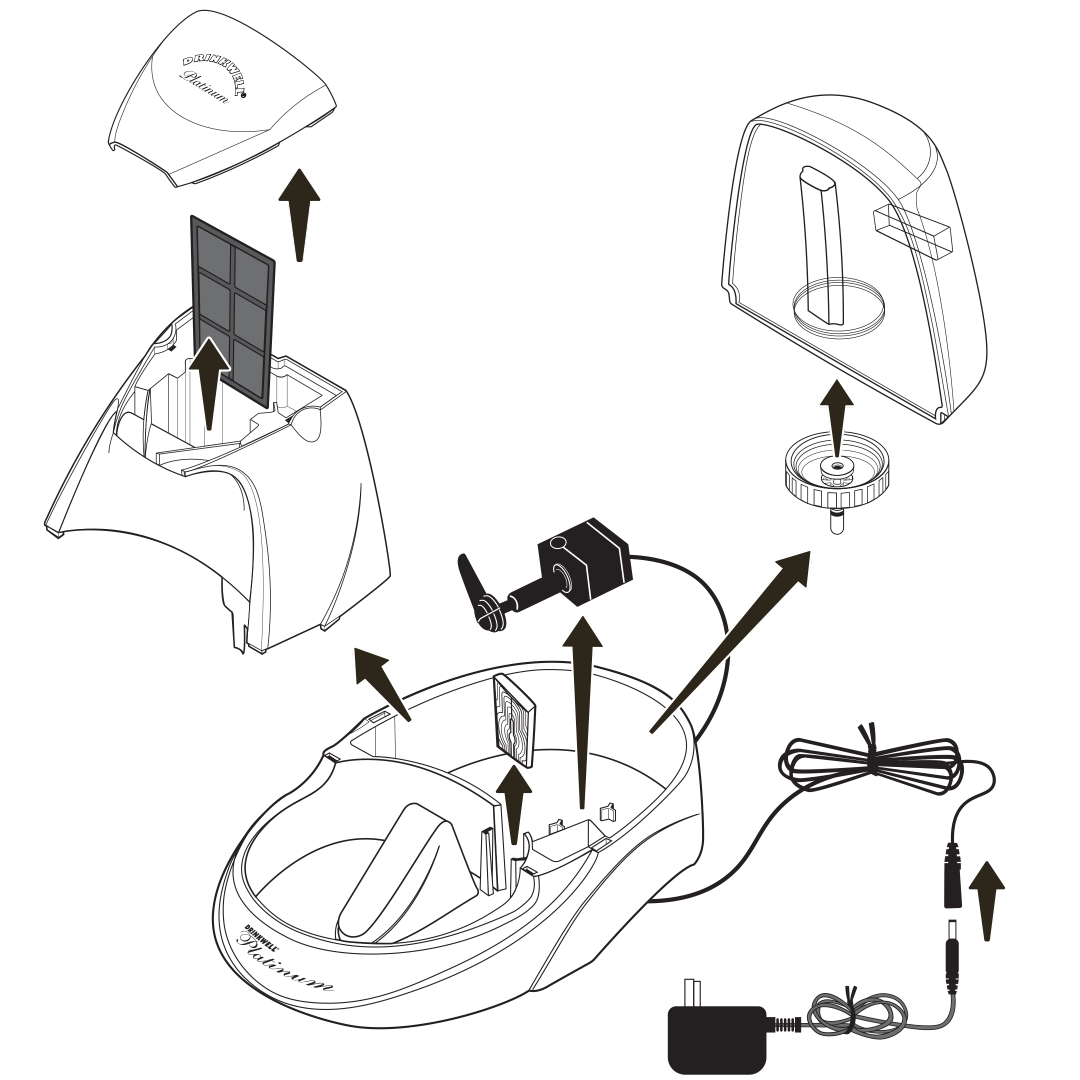 Disassemble fountain