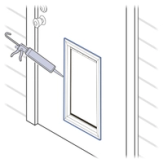 Caulk around exterior frame