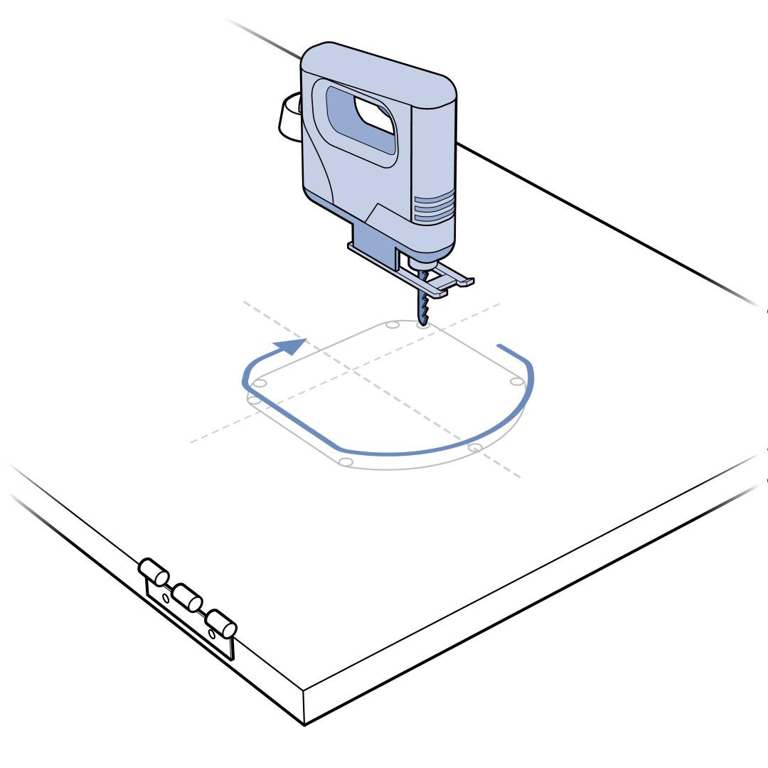 Use Jigsaw To Cut Through Trace Outline