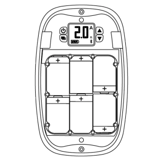 Insert the remaining six batteries into the top row of the base unit
