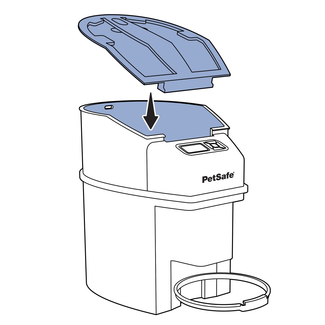 Place Lid on Top Of Hopper