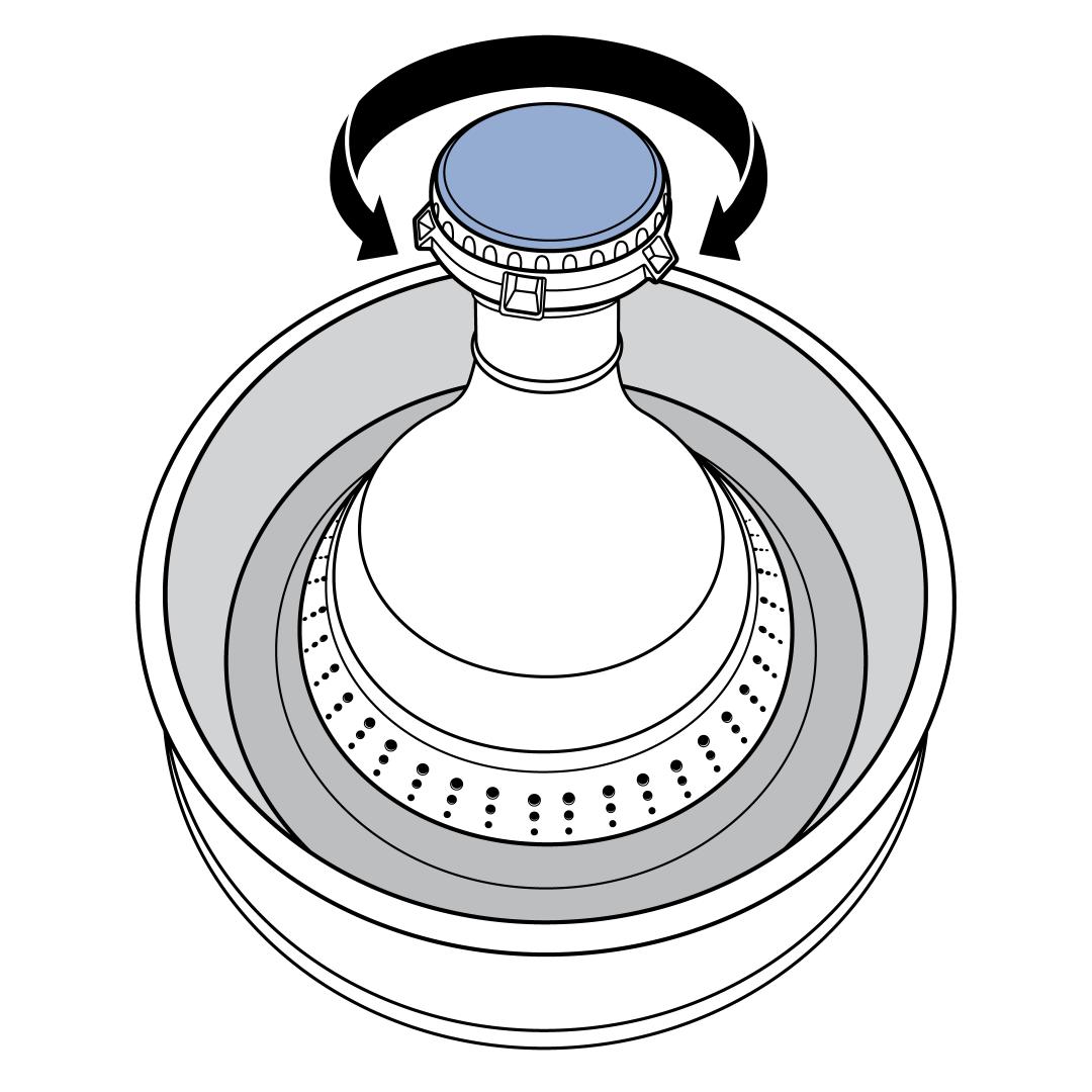 Flow Control Cap Clockwise and Counterclockwise