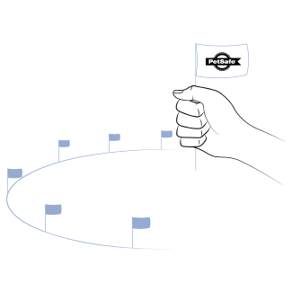 place boundary flags