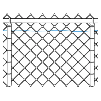 Single loop fence on a chain link fence