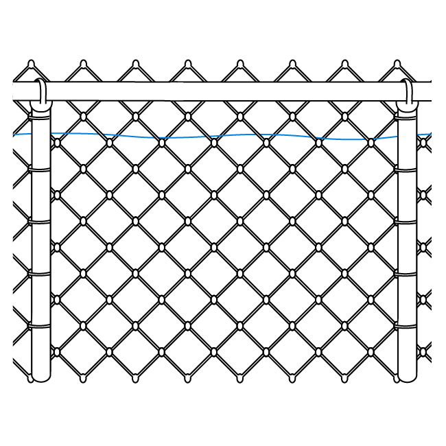 Single loop fence on a chain link fence