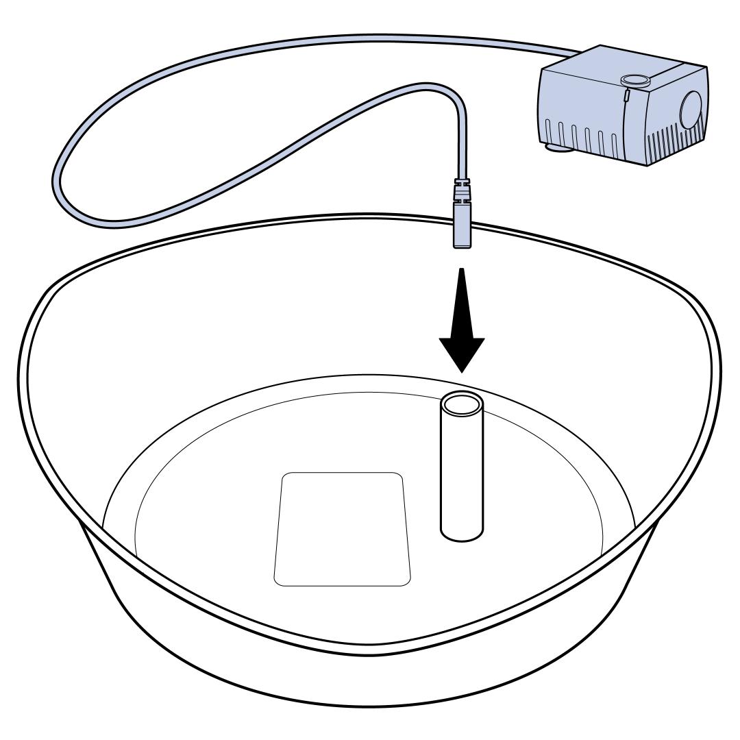 Thread the Pump Cord Through Bowl Stem