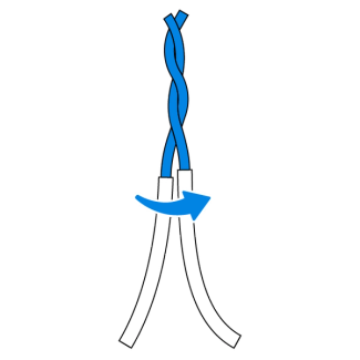 Twist the exposed wire together