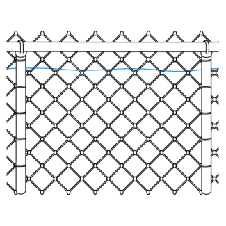 Single loop on chain link fence