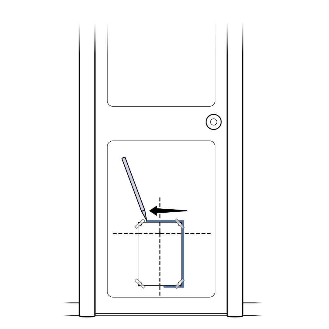 Use pencil to trace outline
