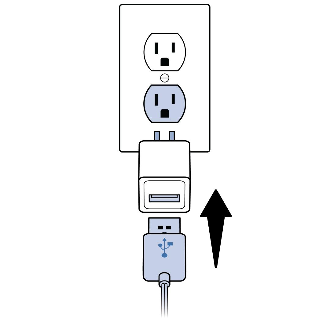 Plug Charger Into Cube And Outlet